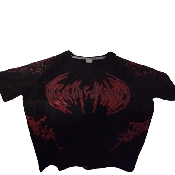 Black & Red Tribal Graphic Short-Sleeve Compression T-Shirt For Men Size M - Picture 4 of 4
